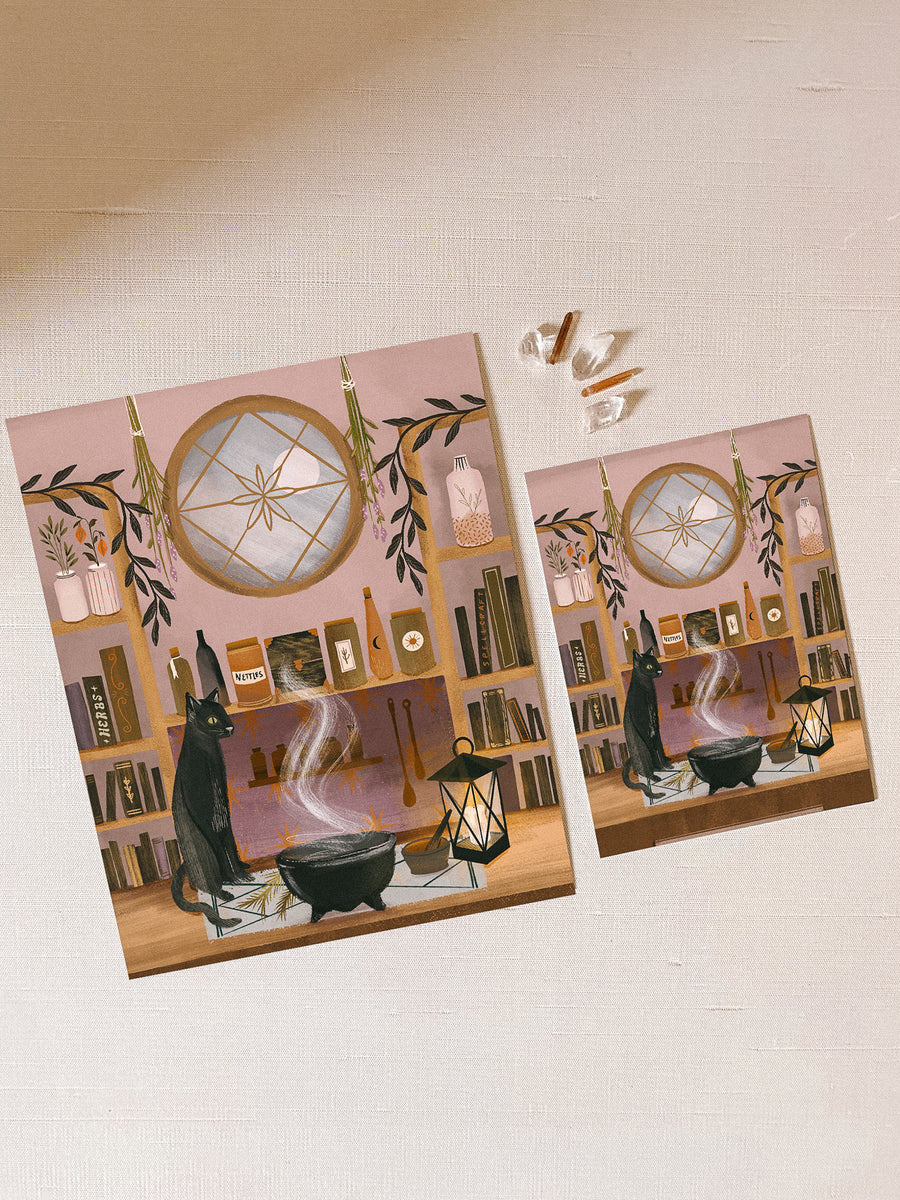 Witch's Apothecary Art Print - 4x6, 5x7, 8x10 – Lantern Print Co.