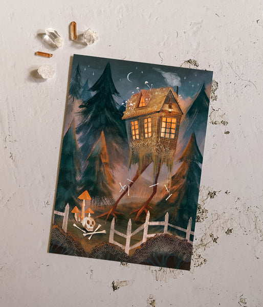 Baba Yaga Art Print - 4x6, 5x7, 8x10