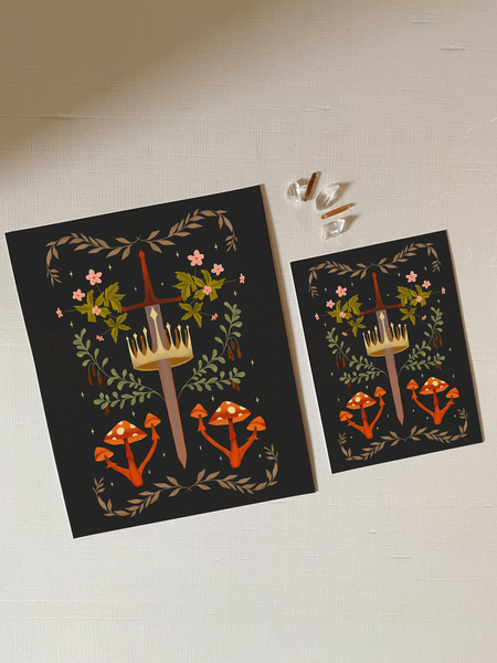 Crown and Spores Art Print - 4x6, 5x7, 8x10