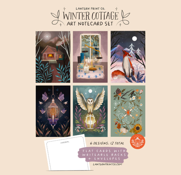 Winter Cottage Notecard Set