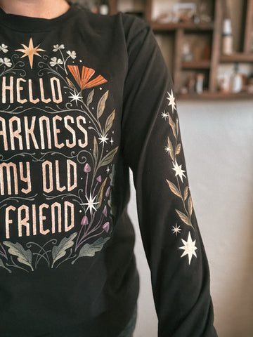 Hello Darkness heavyweight long-sleeve shirt