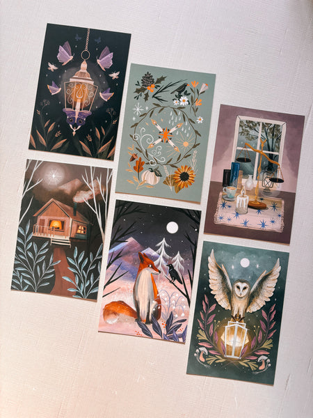 Winter Cottage Notecard Set