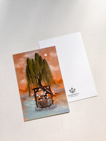 Wishing Well Postcard Print