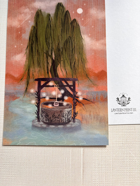 Wishing Well Postcard Print