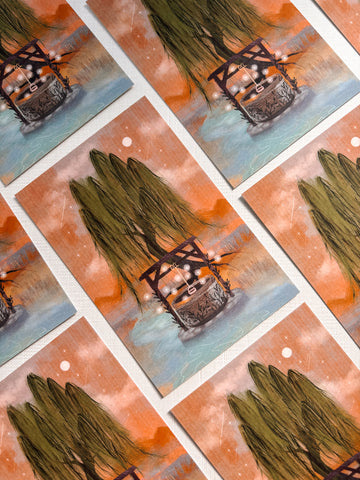 Wishing Well Postcard Print