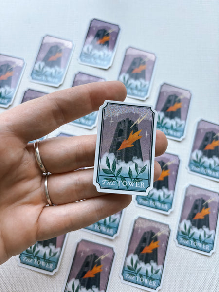 The Tower Tarot Card 2” Sticker