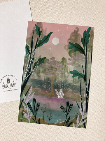 Haunted Forest Postcard Print