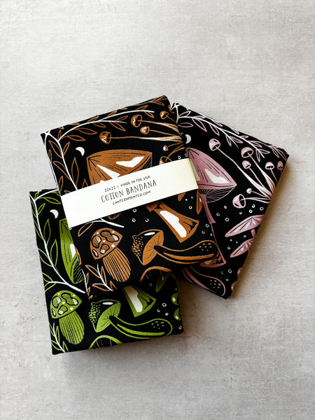 Midnight Mushroom Altar Bandana (3 Colors)