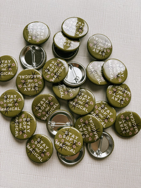 Stay Soft Pin Button