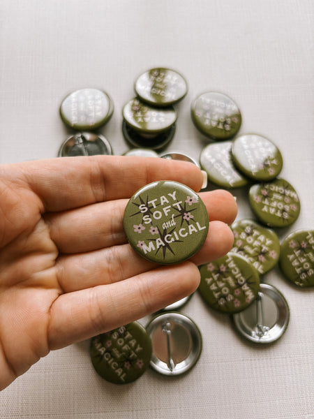 Stay Soft Pin Button