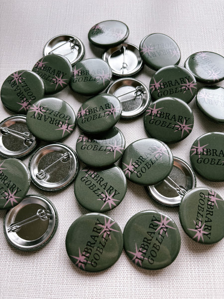 Library Goblin Pin Button