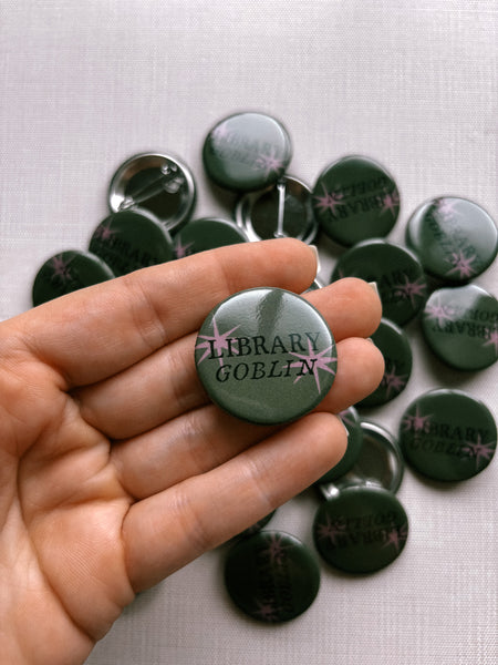 Library Goblin Pin Button