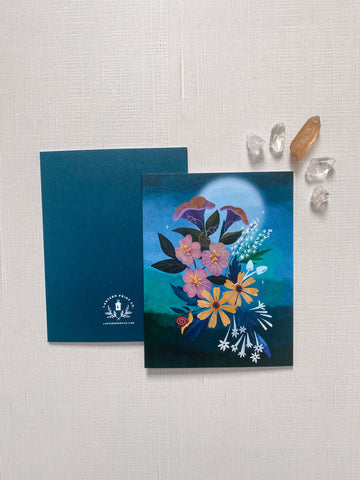 Moonlit Garden - Greeting Card