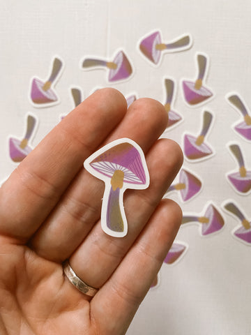 Pink Mushroom - Mini Sticker
