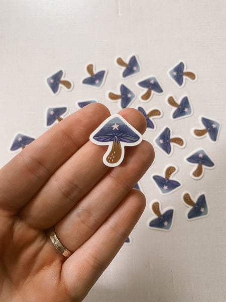 Blue Mushroom - Mini Sticker
