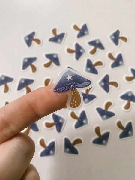 Blue Mushroom - Mini Sticker