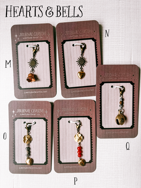 Assorted Brass + Beaded Journal Charms