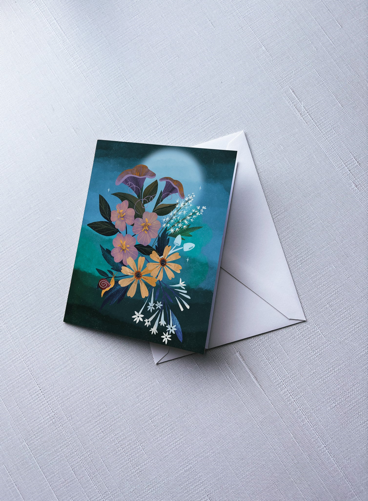 Moonlit Garden - Greeting Card