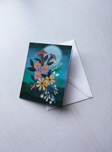 Moonlit Garden - Greeting Card
