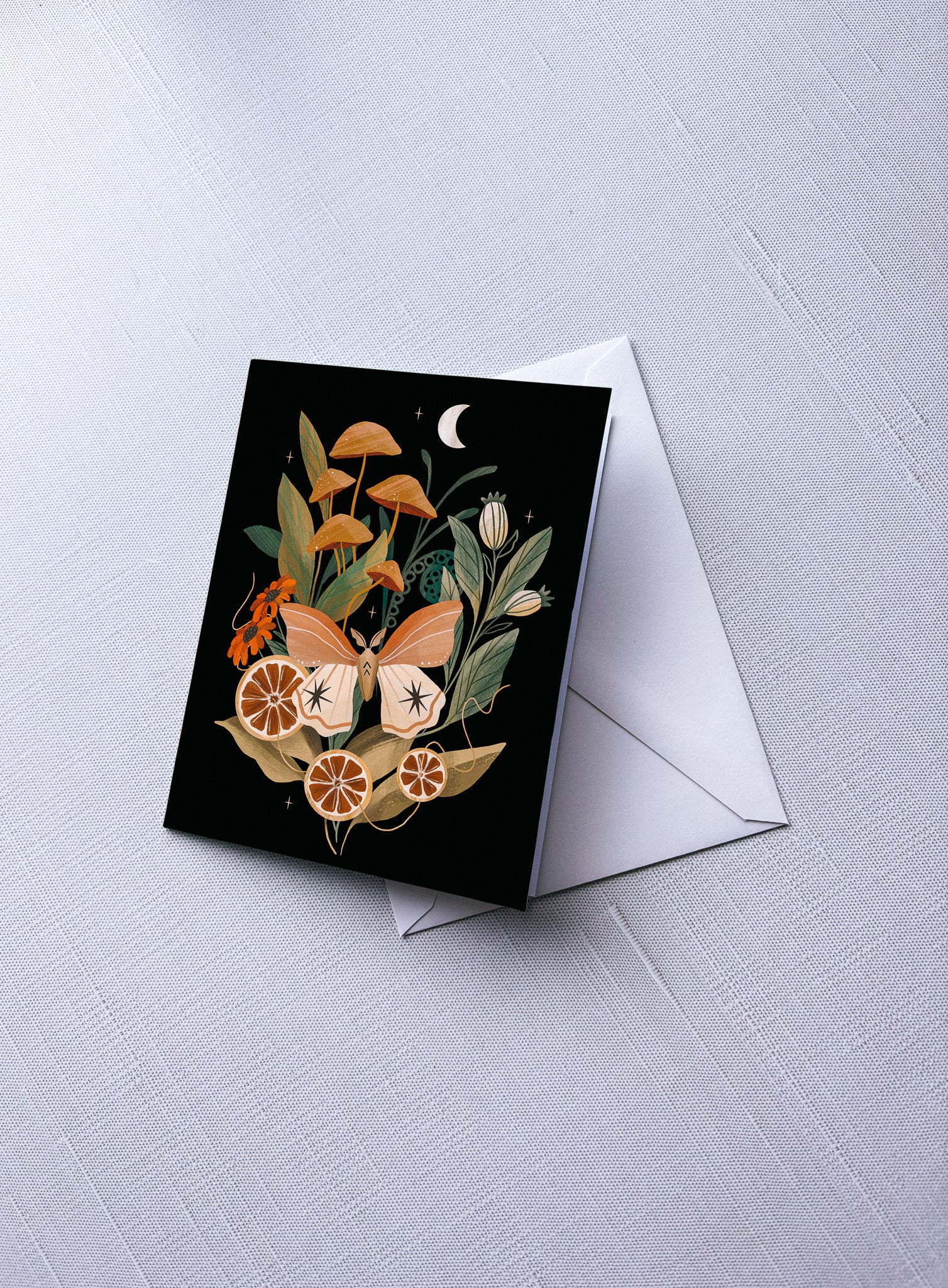 Moth & Mushroom - Greeting Card