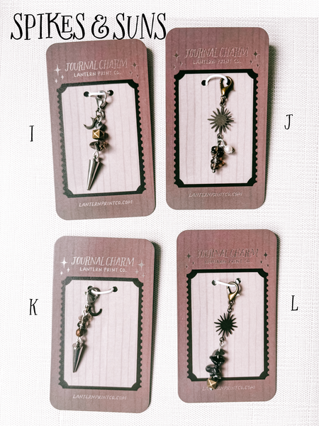 Assorted Brass + Beaded Journal Charms