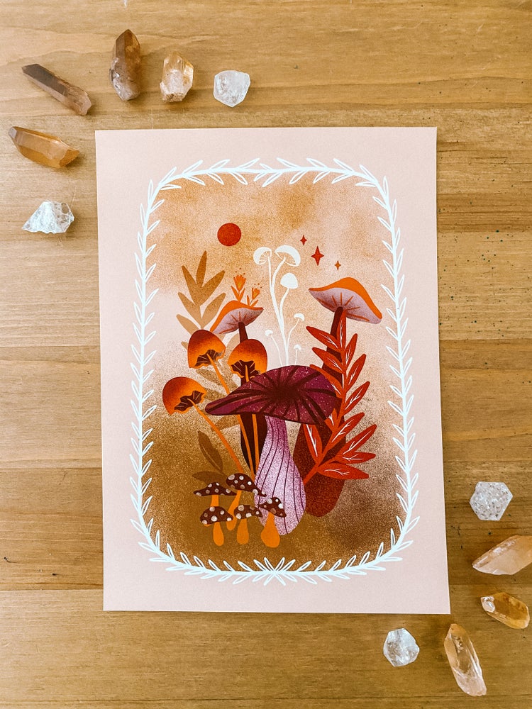 Mushy Forest Art Print