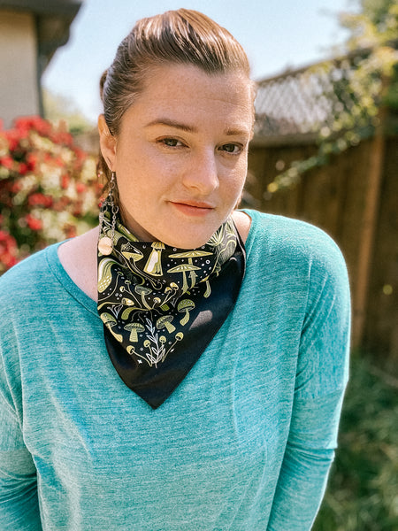 Midnight Mushroom Altar Bandana (3 Colors)