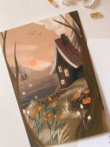 Witch's Cabin Postcard Print