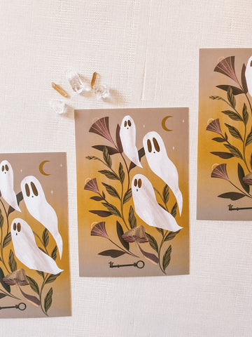 Ghost Moonflower Postcard Print